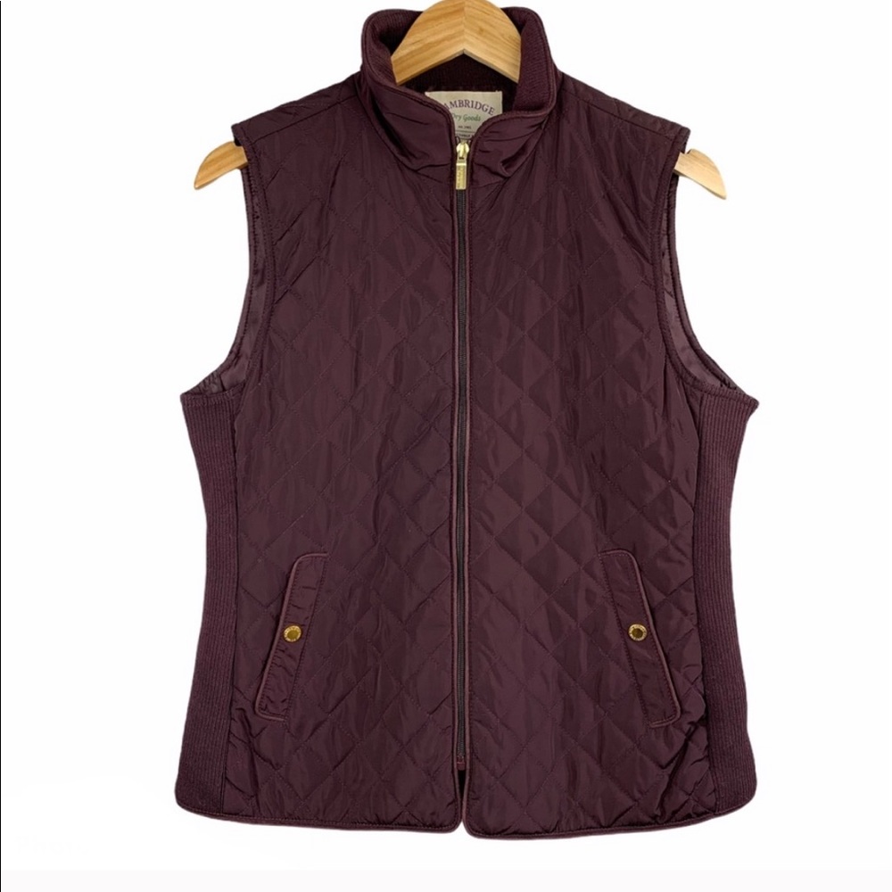 Maroon quilted vest